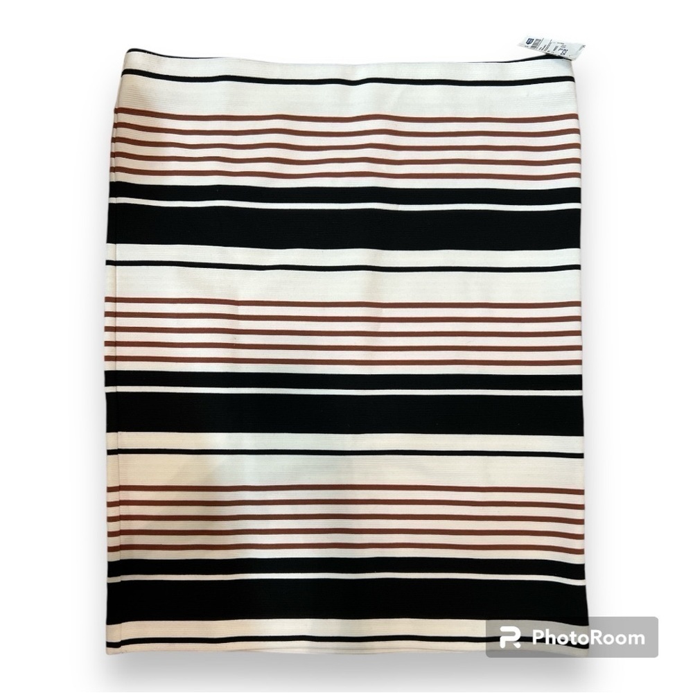 Loft Striped Bodycon Pencil Skirt Knee Length XL